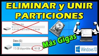 COMO ELIMINAR UNA PARTICION DE DISCO DURO EN WINDOWS 10 🚀 Bien Explicado💥👌 [upl. by Atihcnoc]