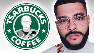 ProPutin Rapper opens Russian Starbucks Replacement [upl. by Draneb]