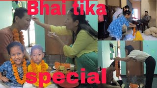 Bhai Tika Vlog 2024😘 Special Moment❤Yesori Manayo 🥰Banglorema [upl. by Keligot636]