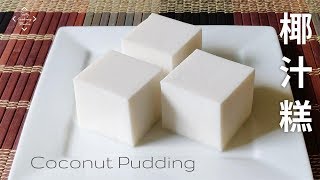 Simple Coconut Pudding Jelly recipe  椰汁糕  簡單做法 [upl. by Holey961]