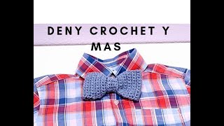 Como Hacer una Corbata de Moño en Crochet o Ganchillo [upl. by Orgel]