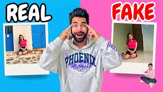 REAL VS FAKE PHOTO CHALLENGE WITH MY BROTHER amp SISTER  Rimorav Vlogs [upl. by Llenrub]