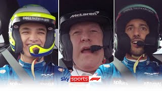 MUST WATCH Norris and Ricciardo race Zak Brown around Silverstone 🏎️ [upl. by Talbert]