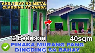 2 Bedroom 20x22FT METAL CLADDING ANG PINAKA MURANG PANG DINGDING SA BAHAY  HALF CEMENT 40SQM [upl. by Ajim]