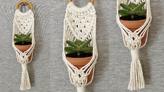 DIY mini PORTAMACETAS de MACRAME paso a paso PRINCIPIANTESDIY Macrame Plant Hanger for Beginners [upl. by Roht919]