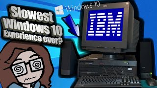 Windows 10 on a 20 YEAR OLD IBM Computer [upl. by Yeaton]