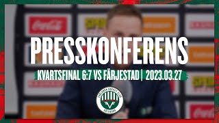 Presskonferensen efter kvartsfinal 67 [upl. by Ayek136]