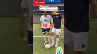 Amazing Control over Football😯😯😯 shortsfootball footballshorts [upl. by Hada]