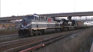 Norfolk Southern Monogahela Heritage Locomotive on a Tanker Train Altoona PA [upl. by Tarah]