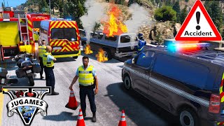 GENDARMES AUTOROUTE SOUS SURVEILLANCE GTA 5 LSPDFR [upl. by Lehte]