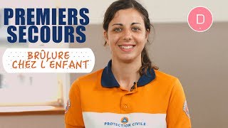 Brûlure chez l’enfant  les premiers gestes de secours – Premiers secours [upl. by Fishback]