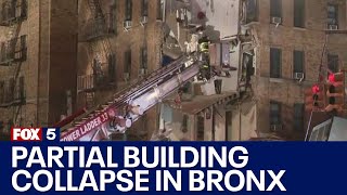 Partial building collapse in the Bronx [upl. by Stern]