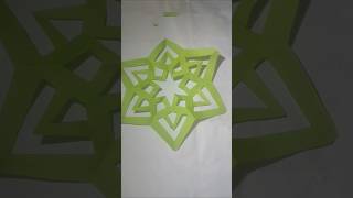 How to make a paper snowflakediy craft papercraft shorts [upl. by Evanne]