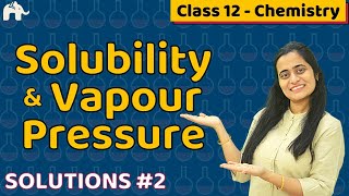 Solutions Class 12 Chemistry 2  Solubility Vapour Pressure  CBSE NEET JEE [upl. by Eeresed]