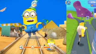 Despicable Me 2 Minion Rush  Partier Minion Vs SpongeBob  Free Games For Kids [upl. by Htabmas693]