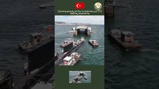 Docking activity of the Turkish Navys TCG Batıray submarine military defence [upl. by Annia813]