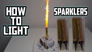 HOW TO LIGHT SPARKLER CANDLE  SPARKLERS  FIREWORKS CANDLES  SHORTS [upl. by Phippen959]