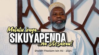 SHEIKH MSELLEM  Matatu haya sikuyapenda na sitoyasahau abadan [upl. by Yrad]