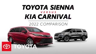 2022 Toyota Sienna vs 2022 Kia Carnival  Toyota [upl. by Leamaj]