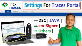 Digital Signature Setting for TRACES Portal  JAVAemSigner Setting for TDS TRACES  dscguru2023 [upl. by Caro]