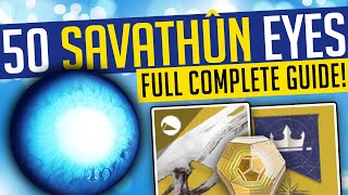 Destiny 2  50 SAVATHUN EYES HiveGod Optometrist  MADE EASY Full Guide [upl. by Mcnelly]