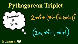 Formula and Pattern of Pythagorean Triplet  Ch642  8th Std NCERT  Edusaral [upl. by Richmond335]