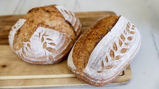 How to Make HEALTHY Sourdough Bread Lots of Whole Wheat [upl. by Cook622]