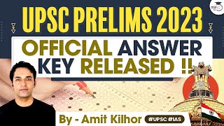 UPSC Prelims 2023 Official Answer Key Released  StudyIQ IAS [upl. by Idnahk]