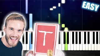 Pewdiepie  Congratulations  EASY Piano Tutorial by PlutaX [upl. by Loughlin]