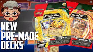 NEW Pokemon TCG ex Deluxe Battle Decks REVEALED  Zapdos ex and Ninetales ex  Worth it [upl. by Nelehyram]