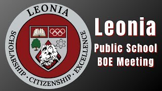 Leonia Board of Education Meeting August 13 2024 [upl. by Einnalem532]