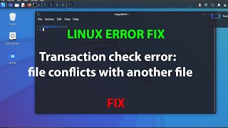 LINUX ERROR FIX Transaction check error file conflicts with another file [upl. by Ardnuat]