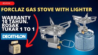 DECATHLON  FORCLAZ Gas stove with lighter  mt100 camping hiking asmr silentvlog campingvlogs [upl. by Renner]