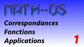 CORRESPONDANCES FONCTIONS APPLICATIONS  12 [upl. by Yht]