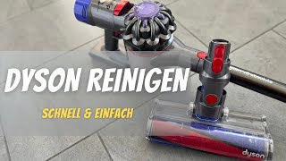 Dyson V8 reinigen  Akkustaubsauger Tutorial  einfach und schnell erklärt  Pflege [upl. by Ymmik]