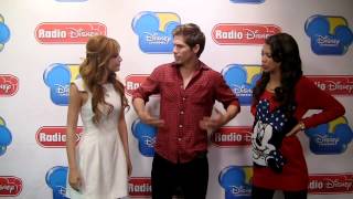 Bella Thorne and Zendaya Talk About Learning Dance Moves on Celebrity Take With Jake  Radio Disney [upl. by Eilak]