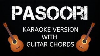 Pasoori Karaoke  Coke Studio  Karaoke With Guitar Cover [upl. by Mingche]