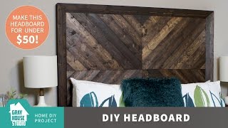 DIY Chevron Wood Headboard for Less than 50 [upl. by Ciaphus]