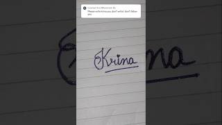 Krina name in cursivewriting shortsvideohandwriting learncursive name handwritingstyles [upl. by Surovy353]