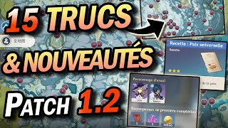 Toutes les nouveautés v 12  Carte dosdragon précise  RECETTES DÉFIS etc  sur Genshin Impact [upl. by Annaicul]