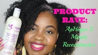 No More Dry amp Brittle quotNatural Hairquot  ApHogee Keratin 2 Minute Reconstructor [upl. by Aramoy]