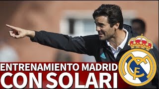 Primer entrenamiento de Solari con el Real Madrid en directo  Diario AS [upl. by Ecyrb667]