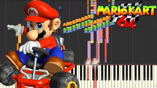 Raceway  Mario Kart 64 Synthesia [upl. by Haliled]