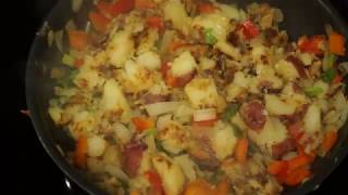 Fried Potatoes with Onions and Peppers [upl. by Ennayt]