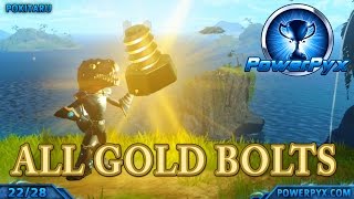 Ratchet amp Clank 2016  All Gold Bolt Locations Ultimate Explorer Trophy Guide [upl. by Fotinas]