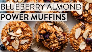 Blueberry Almond Power Muffins  Sallys Baking Recipes [upl. by Anauqahc]