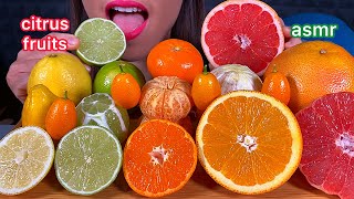 EATING SWEET amp SOUR CITRUS FRUITS KUMQUATS CLEMENTINE ORANGE GRAPEFRUIT LEMON LIME ASMR Real Sounds [upl. by Pol437]