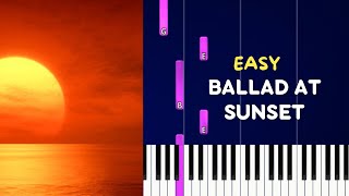 Ballad at Sunset  Omori  EASY piano tuto [upl. by Merp]