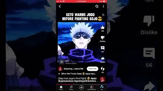 Gojo And Jogo’S First Fight😎 gojo jujutsukaisen anime [upl. by Pulchi]