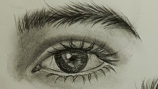 Eye drawing tutorialeasy to draw realistic eyeeyedrawingtutorial [upl. by Eirellav]